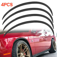 4pcs Car Wheel Eyebrow Arch Protector Trim Lips Fender Flares Carbon Fiber Look