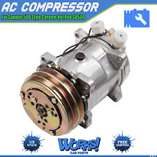 Ac Conditioning Compressor For Sanden 508 Style Chrome Hot Rod Sd508