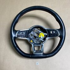 2015-2018 Mk7 Vw Gti 3 Spoke Black Leather Steering Wheel 5gm419091n V5 Oem