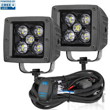 2x 3 50w Cree Led Cube Work Light Bar Spot Driving Offroad Rock Switch Wiring