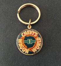 Vintage Chevys Wagon World Keychain Gm Bowtie 1983 Leadership Key Fob Ring