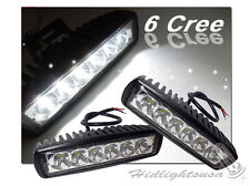 Pair 6 Inches Cree Led Universal Fit Fog Driving Light Bar Atv Bike Jeep Spot