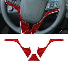 For Chevrolet Sonic Red Carbon Fiber Interior Steering Wheel Lower Cover Trim