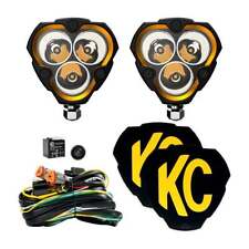 Kc Hilites Flex Era 3 Led Spot Beam Fog Ditch Lights Pair Kit Harness Covers