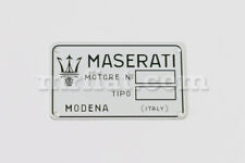 Maserati 3500 Gt Very Early Series 1 Motor Number Plate New