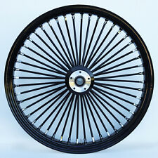 Black 48 King Spoke 30 X 4 Front Dual Disc Wheel For Harley Custom Models