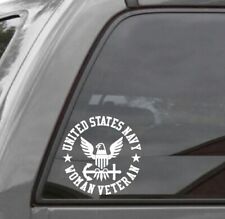 United States Navy Woman Veteran Vinyl Window Decal Sticker