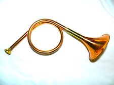 Vintage Circular Brass Fox Hunting Horn Equestrian Trumpet Decorative Art Xmas