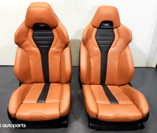  18-22 Oem Bmw F90 M5 Front Left Right Sports Seats Merino Brown Leather Bent