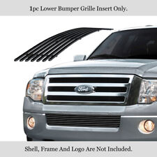 Fits 2007-2014 Ford Expedition Bumper Black Stainless Steel Billet Grille