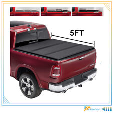 5ft Hard Bed Fiberglass Tri-fold Tonneau Cover For 2015-2021 Coloradocanyon