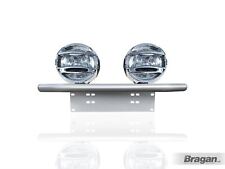 Number Plate Light Bar Chrome Round Spot Lamps X2 To Fit Jeep Cherokee 2014
