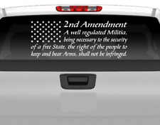 American Flag 2nd Amendment Vinyl Usa Decal Sticker Truck Window Patriotic  012