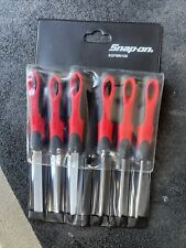 For Snap On 6 Pc Red Soft Grip Miniature Mixed File Set Sgfmn106