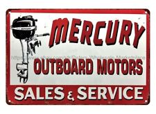 Mercury Outboard Motor Old School Sign Metal Tin Sign Tin Plaque