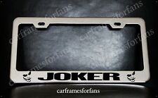 Joker License Plate Frame Custom Made Of Chrome Plated Metal