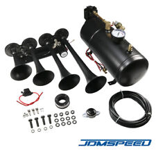4 Trumpets Train Horn W 1g Air Tank Kit For Truck Car Pickup Loud System 150psi