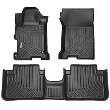3x Black 3d Floor Mats Liners Tpe All Weather For Honda Accord Sedans 2013-2017
