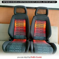 Racing Seat Universal Model Recaro Lx Spectrum Pattern Jdm Pair Left Right