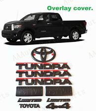 Overlay Matte Black Tundra V8 Toyota 4x4 Limited Logo Emblems 2007-2013 Tundra