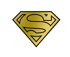 Dc Comics Superman Gold Foil Emblem Logo Sticker Decal