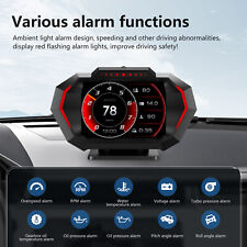 Hud Obdgps Car Head Up Digital Display Gauge Speedometer Turbo Rpm Alarm Temp