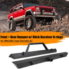 Front Rear Bumper Kit For 1984-2001 Jeep Cherokee Xj W Hitch Receiver