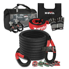 X-bull Kinetic Rope Recovery Kit Tow Starp Winch Damper Soft Shackles Truck Atv