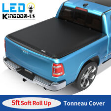 5ft Vinyl Roll Up Tonneau Cover For 2019-2024 Ford Ranger Truck Bed W Led Light