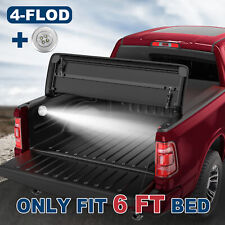 4-fold 6ft Soft Truck Bed Tonneau Cover For 2015-2022 Chevy Colorado Gmc Canyon