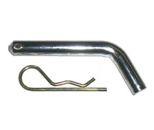 12 Inch Clear Zinc Hitch Pin With Hitch Pin Clip For 2 Trailer Hitch Recievers