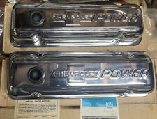 1980-84 80 81 82 83 Nos Sb Chevy V6 90 Valve Covers Chrome Steel 14044827 Rare