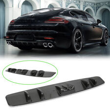 Rear Bumper Lip Diffuser Splitter 7 Shark Fin Carbon Fiber For Porsche Panamera