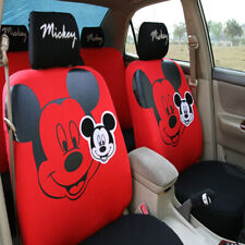 10 Pcs Cute Mickey Mouse Car Seat Cover Cartoon Universal For Women Girl Styling