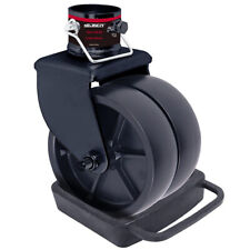 Dual 6 Trailer Jack Swivel Caster Wheel With Rubber Chock 2000lbs Capacity