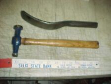 Old Auto Body Door Skin Hammer And Long Curved Slapping Spoon Shop Dolly Tools
