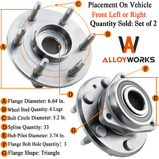 Front Rear Wheel Hub Bearings Fit Chevy Traverse Gmc Acadia Buick Enclave