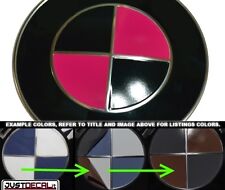 Gloss Black Hot Pink Vinyl Sticker Decal Overlay Complete Set Fits Bmw Emblems