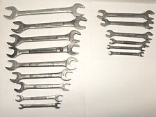 Lot Of 15 Vintage Craftsman Double Open End Wrenches
