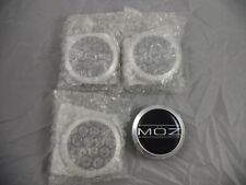 Moz Wheels Black Chrome Custom Wheel Center Caps 7530-15 4 Caps