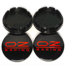 4 Pcs 56 Mm Suitable For Oz Racing Black Red Alloy Wheel Center Caps Rim Caps