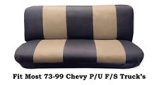 Mesh Blacktan Full Size Bench Seat Coverfit Most 73-99 Chevy Fs Pu Trucks.