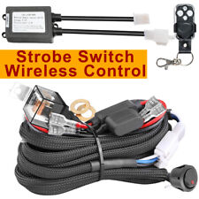 Car Wiring Harness Kit W Wireless Control Strobe Switch Led Work Light Bar 12v