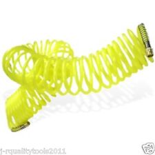 25ft 14 Recoil Air Hose Re Coil Spring Ends Pneumatic Compressor Tools 200 Psi