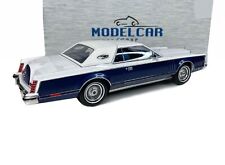 1978 Lincoln Continental Mark V Coupe White Blue 118 Scale By Mcg