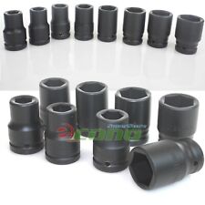 8pc 1 Drive 6 Point Wheel Spindle Axle Nut Deep Impact Socket Set 27mm To 41mm