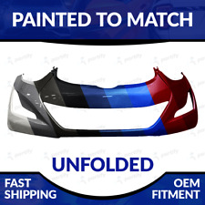 New Painted Unfolded Front Bumper For 2014-2016 Hyundai Elantra Wo Tow Hook