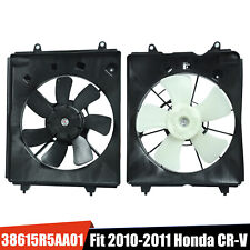 Ac Condenser Radiator Cooling Fan Pair For 2010-2011 Honda Cr-v Crv Leftright
