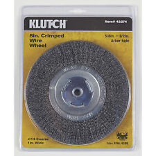 Klutch 8in. Coarse Crimped Wire Wheel
