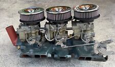 Oem 1958 Pontiac 370 3x2 Tri Power Intake Manifold Carbs Linkage Air Cleaners